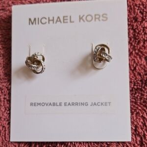 Michael Kors Gold and Silver Knot Earrings